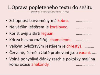 PR7 - Opakování hadi a kontrola DÚ